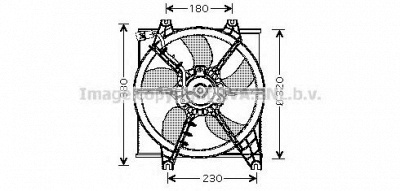 AVA QUALITY COOLING hy7506 -  Вентилятор, охлаждение двигателя